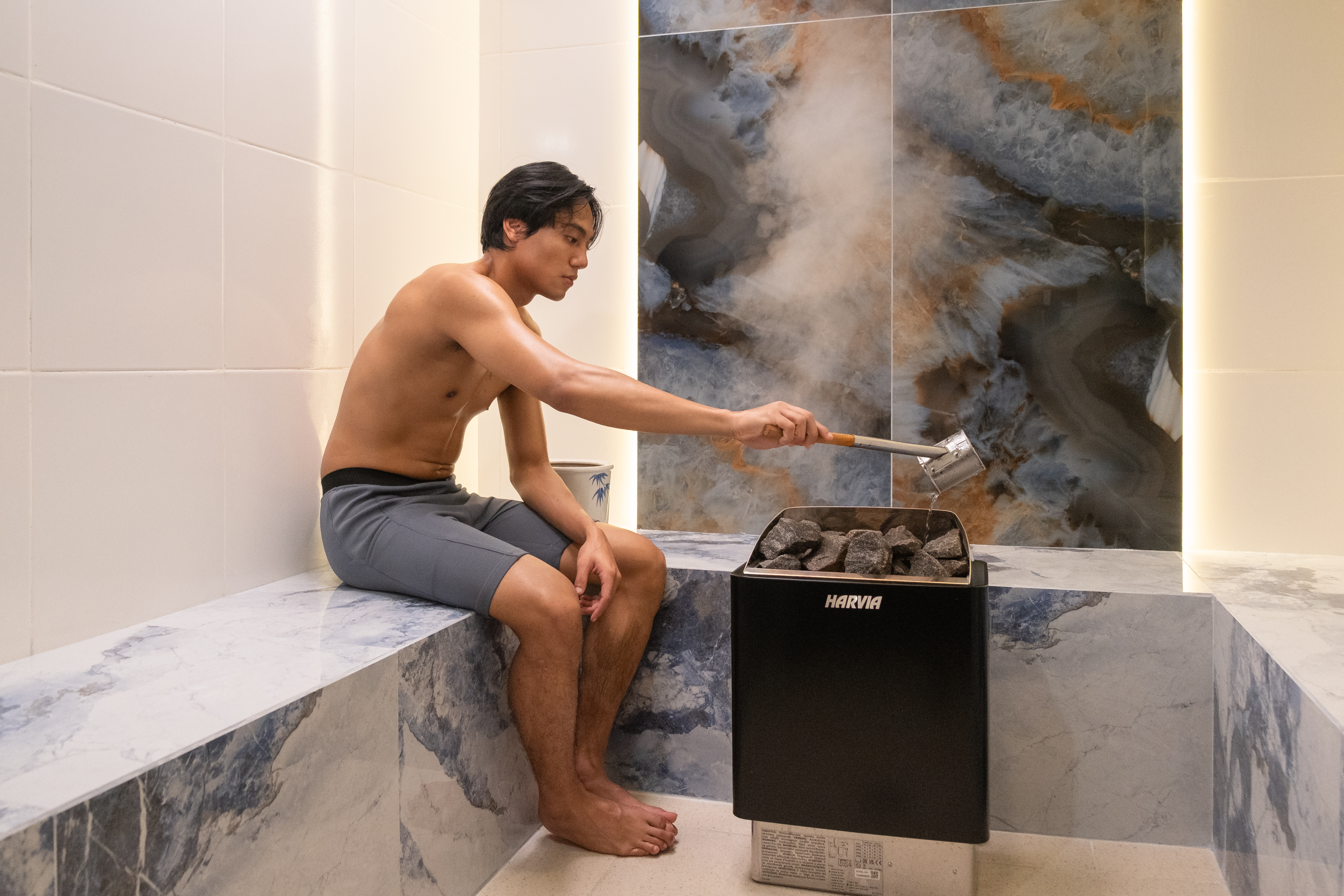 Interior of a modern sauna