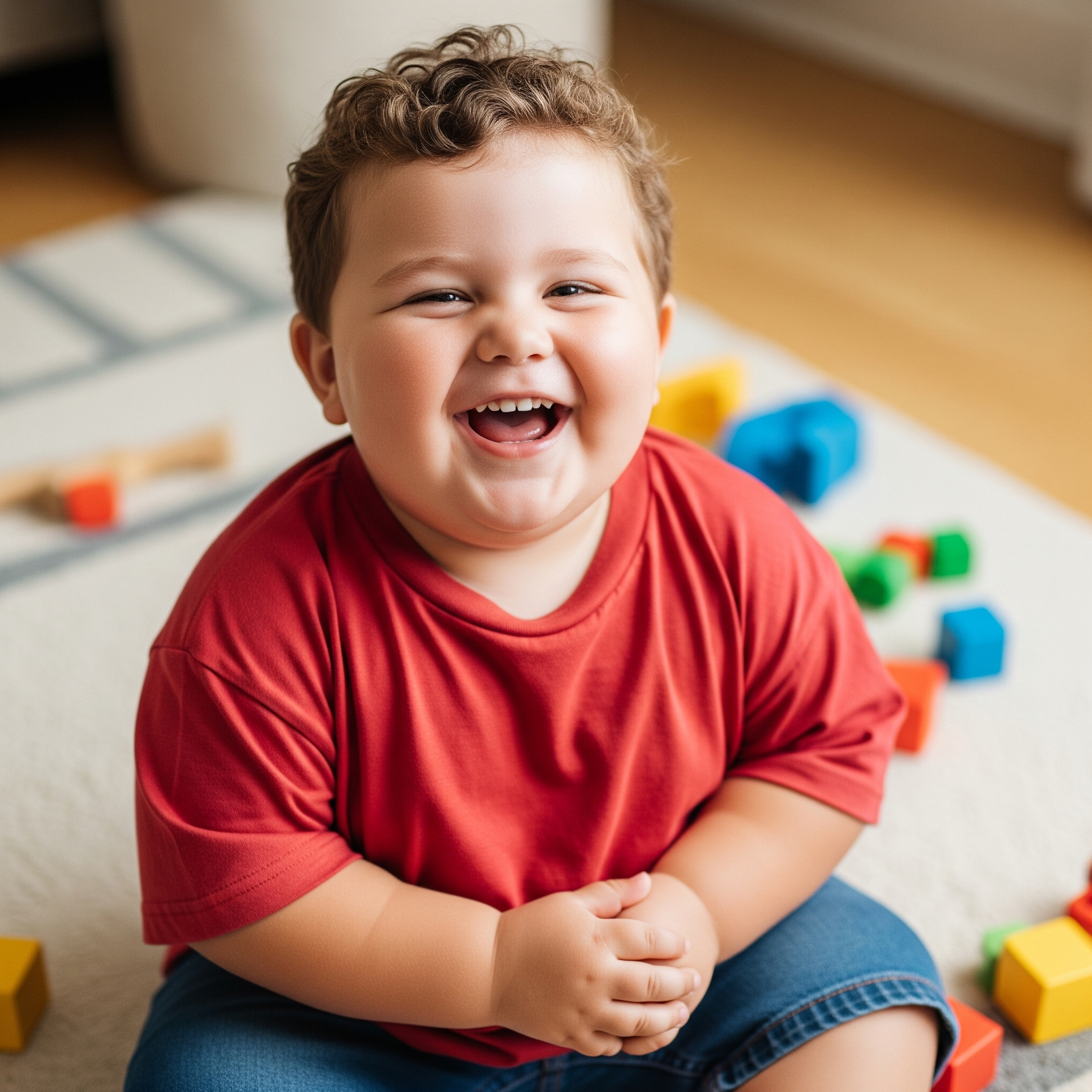 fat kid laughing